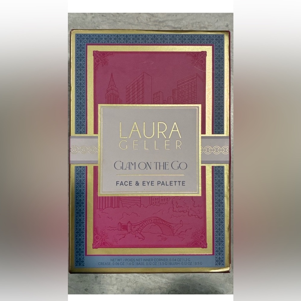 Brand New Laura Geller Glam On The Go Face Eye Palette 3 pc set blush eyeshadow